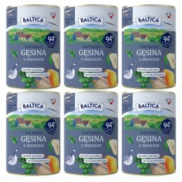 BALTICA Karma mokra Gęsina z indykiem 6X400g