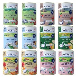 BALTICA PUSZKI MIX WSZYSTKICH SMAKÓW JAGNIĘCINA DZICZYZNA KRÓLIK 12x400