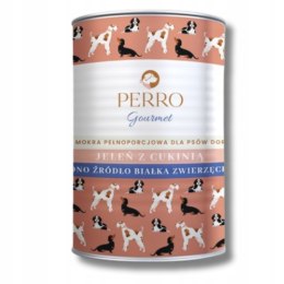 KARMA MOKRA DLA PSA PERRO Gourmet Jeleń z cukinią 400g
