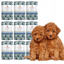 Perro Gourmet Monobiałkowa Karma Mokra Konina z Cukinią Junior 9X400g dla P