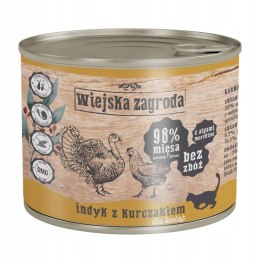 Wiejska Zagroda dla kociąt Indyk z kurczakiem 200g