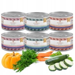 ZESTAW KARMA MOKRA DLA PSA PERRO Gourmet KRÓLIK KONINA JELEŃ 6x200g MIX