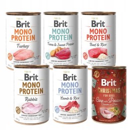 BRIT MONO protein MIX NAJLEPSZYCH SMAKÓW 6x400 g