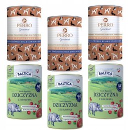 PERRO ZESTAW 6X400 DZIK Z PASTERNAKIEM BALTICA DZICZYZNA MONOBIAŁKOWA