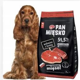 Pan Mięsko Karma PIES wołowina z koziną chrupki XS