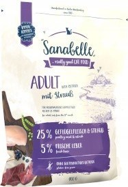 Sanabelle Adult Strauss Sucha Karma dla kota dorosłego ze STRUSIEM 400