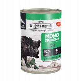 Wiejska Zagroda Karma mokra dla psa Monobiałkowa Dzik 400g