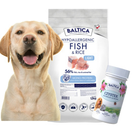 Baltica FISH&RICE 12KG RASY DUŻE KARMA LIGHT DIETETYCZNA XL