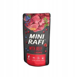 Karma mokra dla psa RAFI MINI z wołowiną borówką żurawiną 150 g