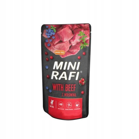 Karma mokra dla psa RAFI MINI z wołowiną borówką żurawiną 150 g