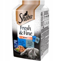SHEBA MINI DANIA RYBNE W SOSIE 6X50G