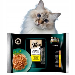 Sheba Delicacy Drobiowe smaki w Galaretce 4x85g