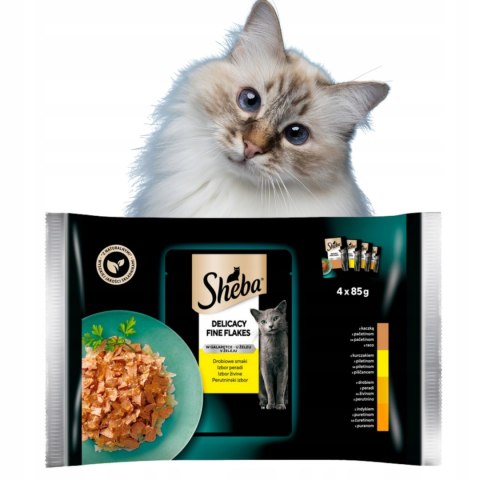 Sheba Delicacy Drobiowe smaki w Galaretce 4x85g