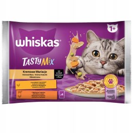 Whiskas KOLEKCJA Kremowe Wariacje Tasty MIX Smaków 4x85g