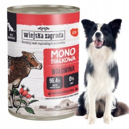 Wiejska Zagroda Karma mokra dla psa Monobiałkowa Wołowina (dorosły) 400g