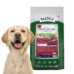 BALTICA karma dla psa wołowina z warzywami 12kg DLA DUŻYCH RAS