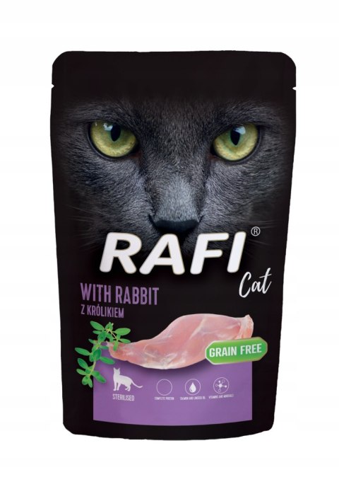 Mokra karma dla kotów sterylizowanych z królikiem Rafi Cat Adult 100 g