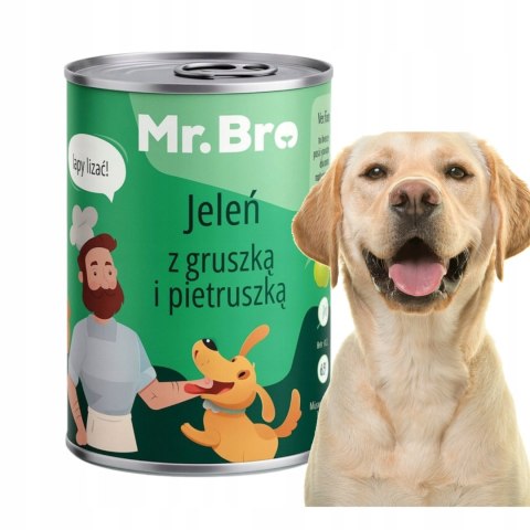 Mr. Bro Jeleń z Gruszką i pietruszką 400g - Monoproteinowa