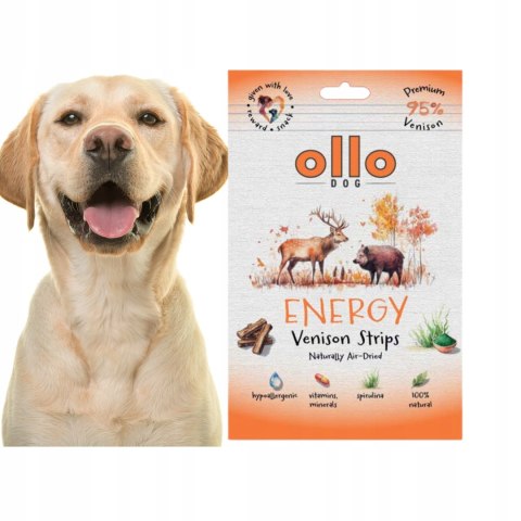 Ollo - Air Dried - Energy Venison Strips 80g - Dziczyzna (jeleń i dzik)
