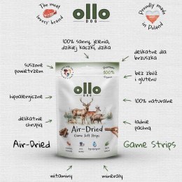 Ollo Air Dried Game Strips suszone miękkie paski z Dziczyzny dla psa 80g