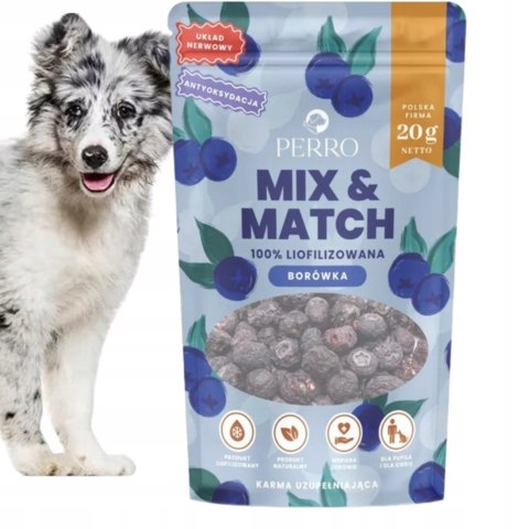 Przysmaki liofilizowane Borówka 20g Perro MIX & MATCH LIOFILIZOWANE SMACZKI