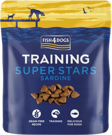 Smaczki Fish4Dogs training super star Sardine 150g PRZYSMAKI dla psa