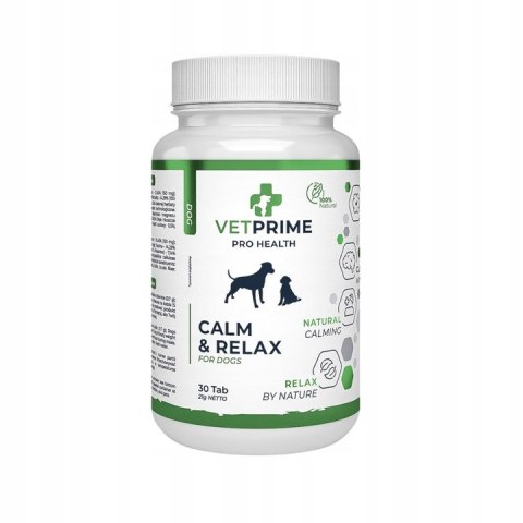 VETPRIME CALM & RELAX 30 TAB suplement na uspokojenie dla psa