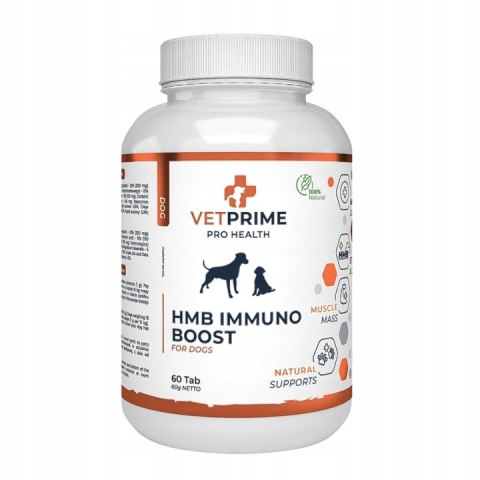 VETPRIME IMMUNO + HMB 60 TAB Odbudowa regeneracja mięśnia
