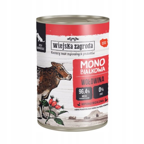 Wiejsjka Zagroda Mix MONO (królik) smaków dla psa dorosłego 12X400