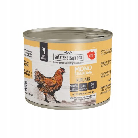 Wiejska Zagroda Zestaw Mono 6x200 MIX SMAKÓW DLA KOTA DOROSŁEGO