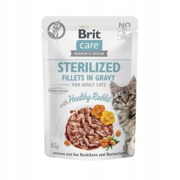BRIT CARE CAT FILLETS GRAVY STERILIZED RABBIT POUCH 85g