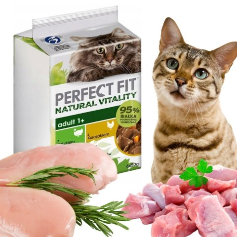 Perfect Fit Natural Vitality z indykiem i kurczakiem dla kota 6x50g