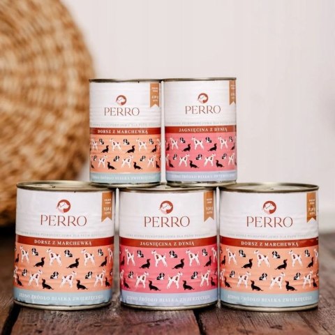 Perro Jagnięcina z dynią dla psów dorosłych 400g Monoproteinowa karma mokra