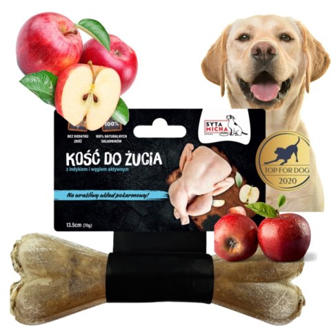 Syta Micha Kość DO ŻYCIA Z INDYKIEM I WĘGLEM AKTYWNYM wrażliwy układ 13cm