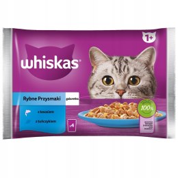 WHISKAS Karma Dla Kota Rybne Smaki Galaretka 4x85g