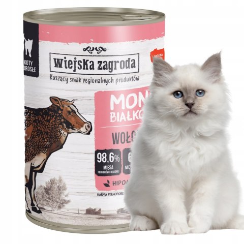 Wiejska Zagroda mokra karma dla kota Wołowina 400g