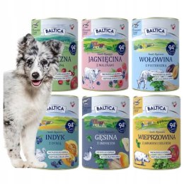 BALTICA MOKRA KARMA ZESTAW NOWCH SMAKÓW 6X400 gęsina jagnięcina dzik