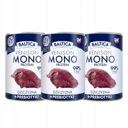 BALTICA MONOBIAŁKOWA VENISON KARMA DLA PSA DZICZYZNA 12x 400G