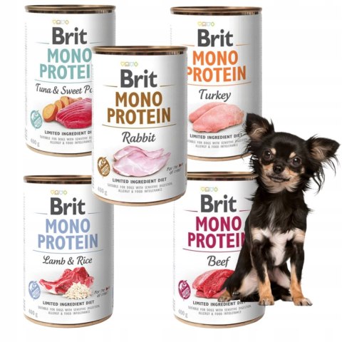 BRIT MONO protein MIX NAJLEPSZYCH SMAKÓW 5x400 g