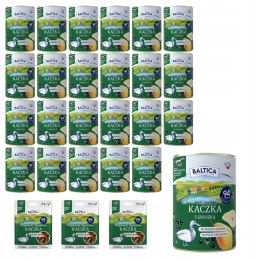 Baltica Kaczka z Gruszką 24x400 MEGA ZESTAW puszki + smaczki