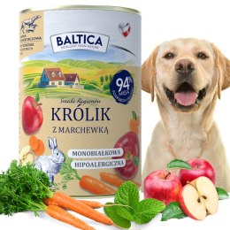 Baltica puszka Królik z Marchewką 400G monoproteinowa karma