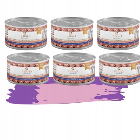 ZESTAW KARMA MOKRA DLA PSA PERRO Gourmet Jeleń z cukinią 6x200g