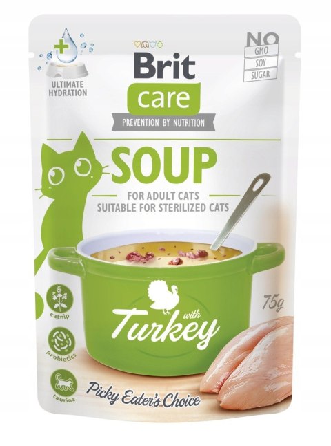 Zestaw Brit Care CAT SOUP 5X75 Saszetki dla kota chicken salmon tuna