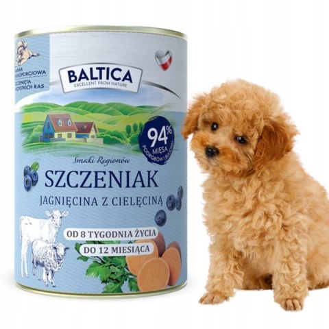 BALTICA SZCZENIAK JAGNIĘCINA Z CIELĘCINĄ 6X400 ZESTAW