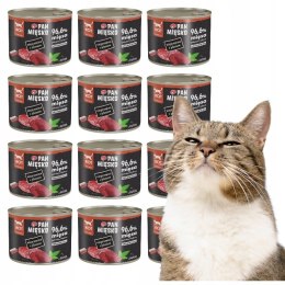 PAN MIĘSKO MORKA KARMA dla kota WIEPRZOWINA Z JELENIEM 12X200 ZESTAW