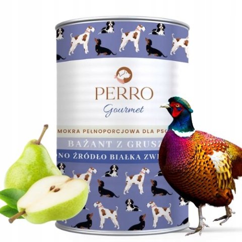 PERRO Gourmet Bażant z gruszką dla psów dorosłych 400g
