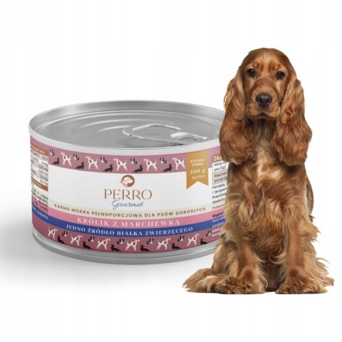 PERRO Gourmet Królik z marchewką dla psów dorosłych 200 g