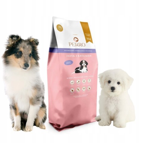 PERRO Indyk z Królikiem Junior dla szczeniąt ŚREDNICH I DUZYCH RAS 1kg