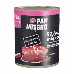 Pan Mięsko dla szczeniąt 800g WIEPRZOWINA Z KACZKĄ