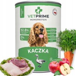 VetPrime Monobiałkowa Kaczka 12X400g karma mokra dla psa HYPOALERGICZNA